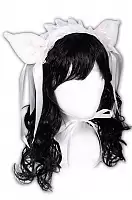  Hime Sweet Kitty Lolita Headpiece (pink/white)