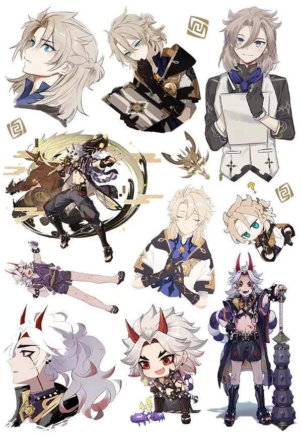������� Genshin Impact / Albedo & Arataki Itto