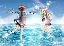   Shigatsu wa Kimi no Uso - Tsubaki Sawabe  Kaori Miyazono