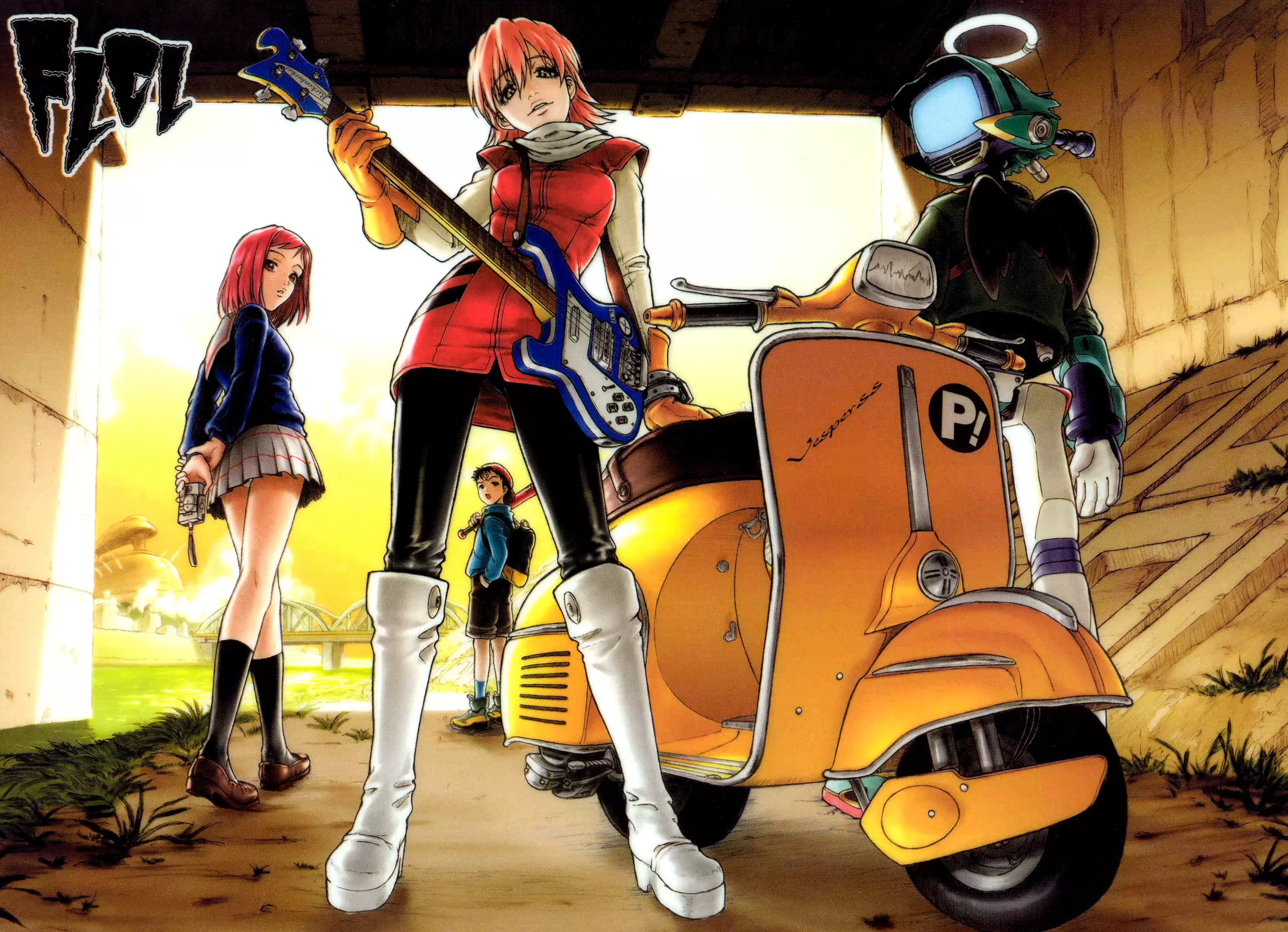 Плакат бумажный по аниме FLCL - купить недорого