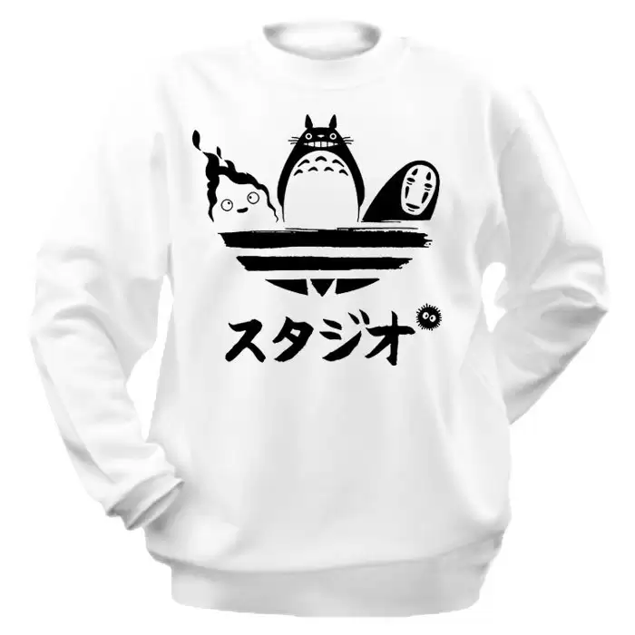 totoron★様 Купить Толстовка Crossover Calcifer, Totoro, Kaonashi Adidas Style