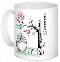  Sumi-e Mononoke Hime  Totoro - Growing trees