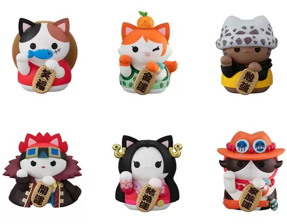 ����� ������� Mega Cat Project One Piece Nyan Piece Nyan! Fortune Lucky*Cat Pirates 6 Pack Box