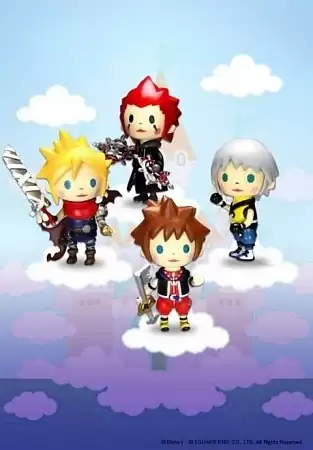 Figurine Kingdom Hearts – Avatar Trading Arts Mini – Cloud, Sora, Riku, Axel (neuf, Scellé)