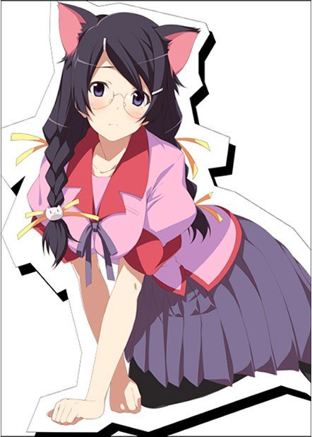 ���������� ������� Nekomonogatari Kuro (������� �����. ׸���� �����) HD �� ����� � ����� 