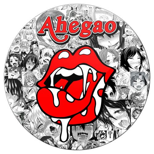 ���������� ������� ������ ��������� ������� Ahegao Logo (Rolling Stone Ver.) �� ����� � ����� ������ / Ahegao / O-Face / ������
