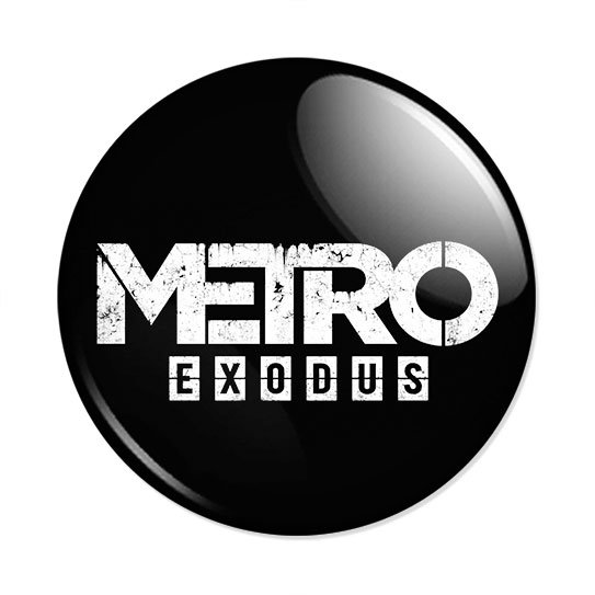 ���������� ������� ������ METRO Exodus logo �� ����� � ����� ����� / Metro