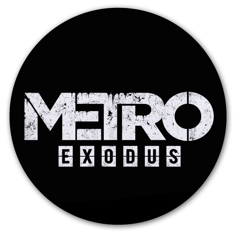 ���������� ������� ������ ��� ����� ������� METRO Exodus logo �� ����� � ����� ����� / Metro