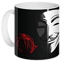  V for Vendetta - Mask and Rose