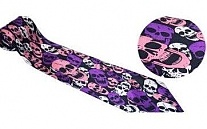 ������� Purple Skull Head Scream Tie