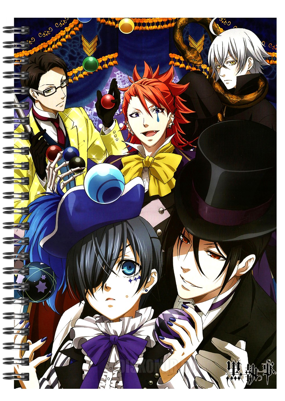 ���������� ������� ������� � ������ A5 Kuroshitsuji - Ciel Phantomhive � Sebastian Michaelis �� ����� � ����� ������ ��������� / Kuroshitsuji / Black Butler / �����-���������