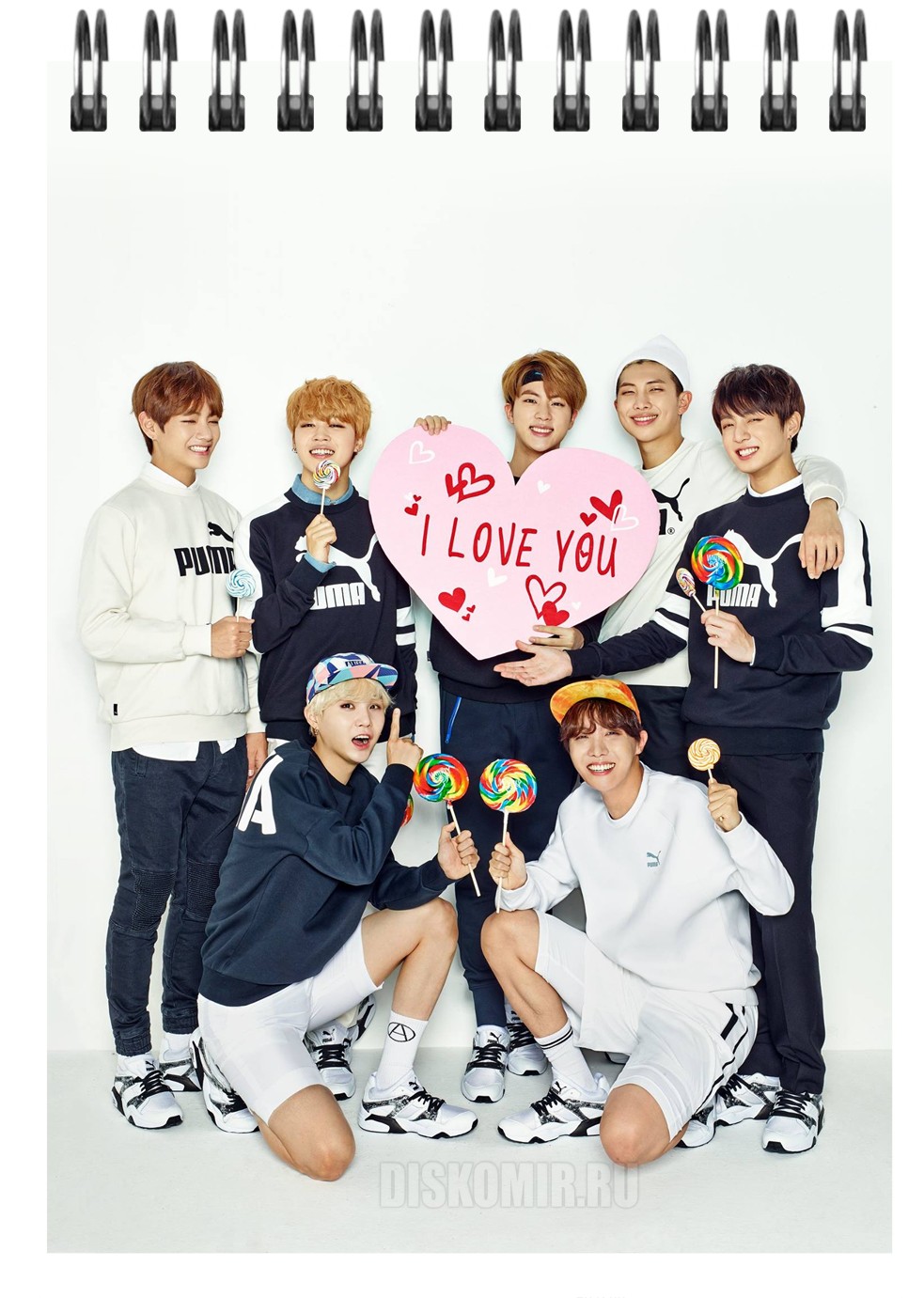 ���������� ������� ������� � ������ A6 BTS - I Love You �� ����� � ����� ��� / BTS / Bangtan Boys / �����������������