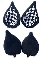 ���� Sweet Kawaii Clip on Cat Ears - Checkered