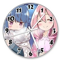 Часы настенные Yuru Camp - Shima Rin и Kagamihara Nadeshiko