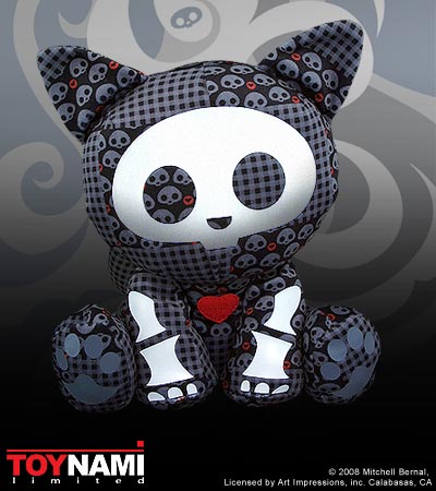Посмотреть большое фото Мягкая игрушка Skelanimals: Dead in Plaid Series 1 Plush - Kit the Cat Фотография большая Мягкая игрушка Skelanimals: Dead in Plaid Series 1 Plush - Kit the Cat из аниме и манги Мёртвые зверюшки / Skelanimals