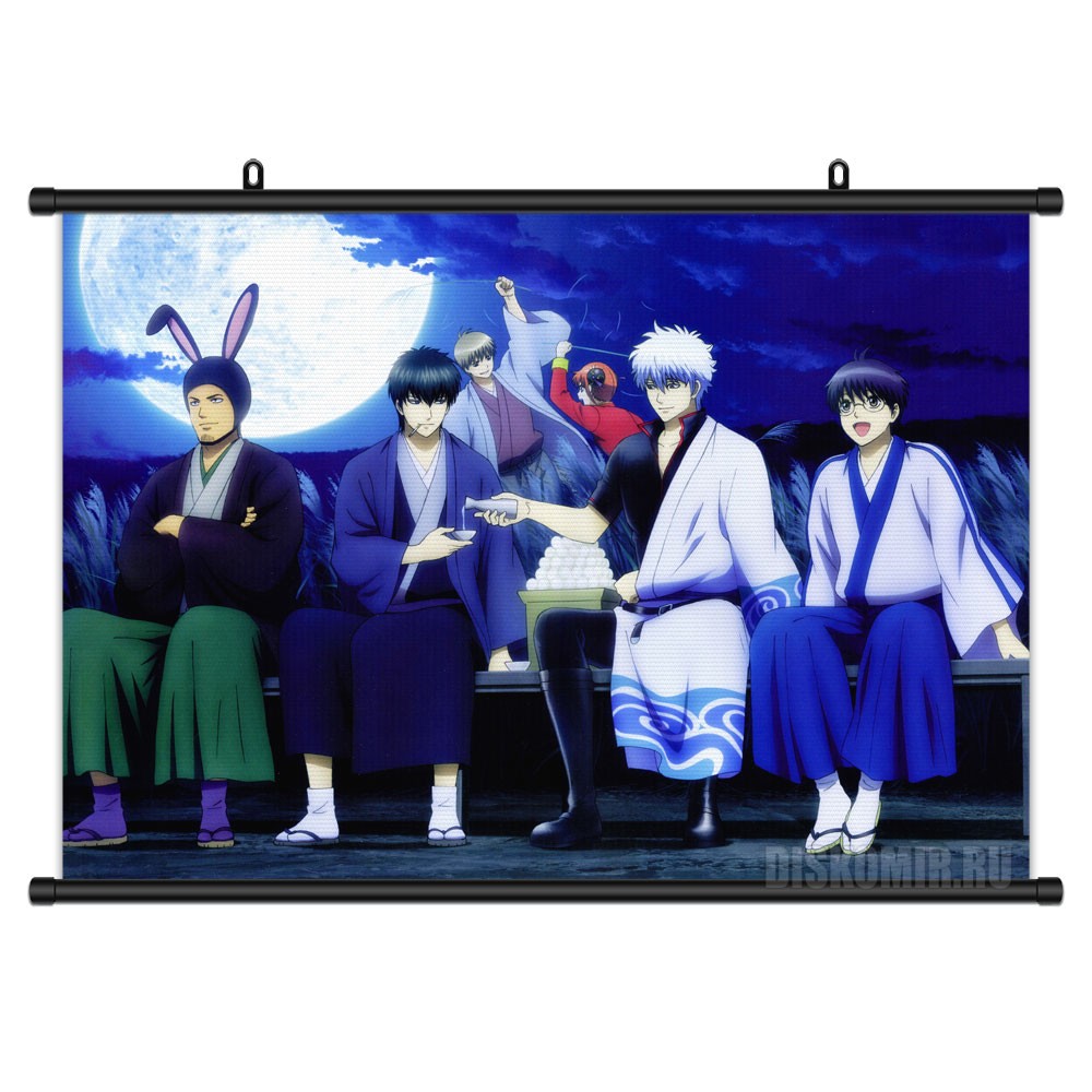 ���������� ������� ������� �������� ������� Sougo, Kagura, Toshiro, Gintoki, Shinpachi, Isao �� ����� � ����� ������� / Gintama