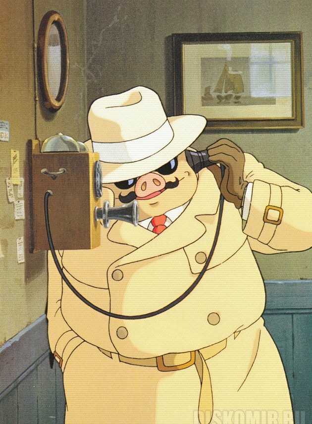 ���������� ������� ������ �������� Porco Rosso On The Phone �� ����� � ����� ����� ����� / Porco Rosso / Kurenai no Buta