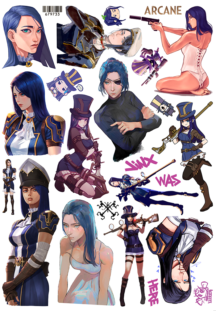 Стикеры виниловые Arcane Caitlyn Kiramman Стикеры виниловые Arcane Caitlyn Kiramman