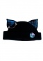 ����� Teal Blue J Music Lover Cat Fleece Hat 58306