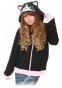     / Hoodie Kigurumi Black Cat