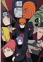 Плакат бумажный с персонажами Naruto